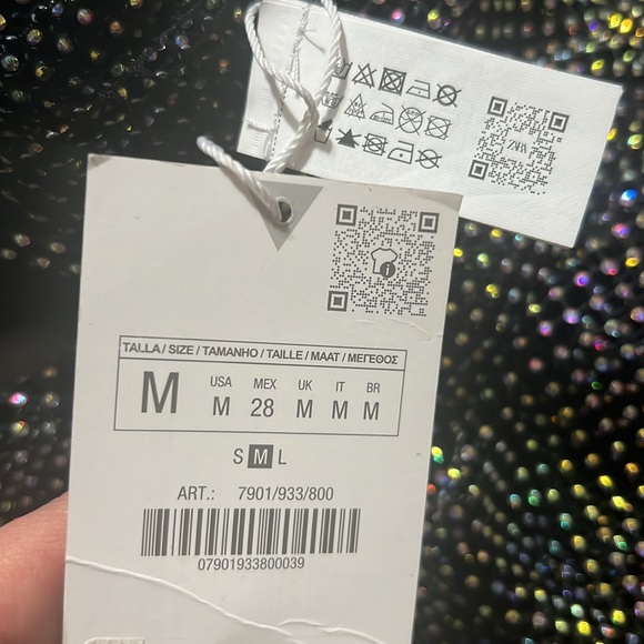 Zara Rhinestone Mesh Fishnet Long Sleeve Maxi Dress - Picture 11 of 11